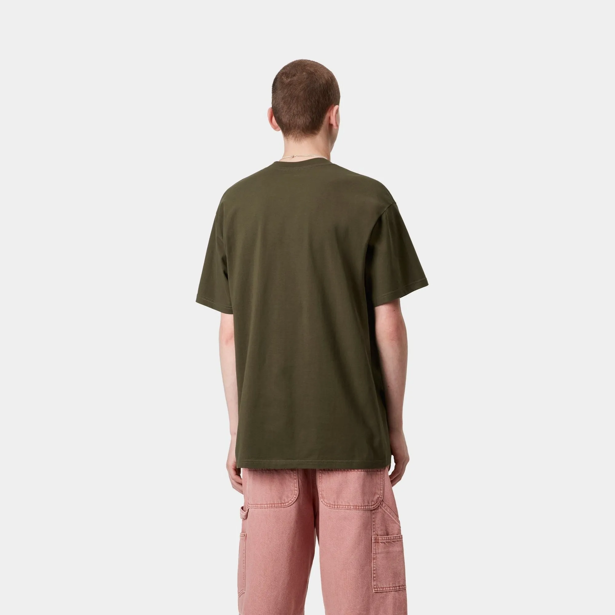 Script Embroidery T-Shirt | Turtle / Air Pink Carhartt WIP