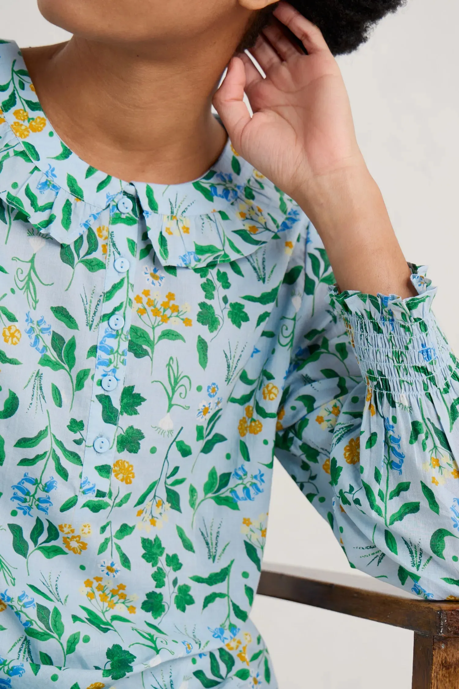 Seasalt Last Leaf Printed Organic Cotton Top