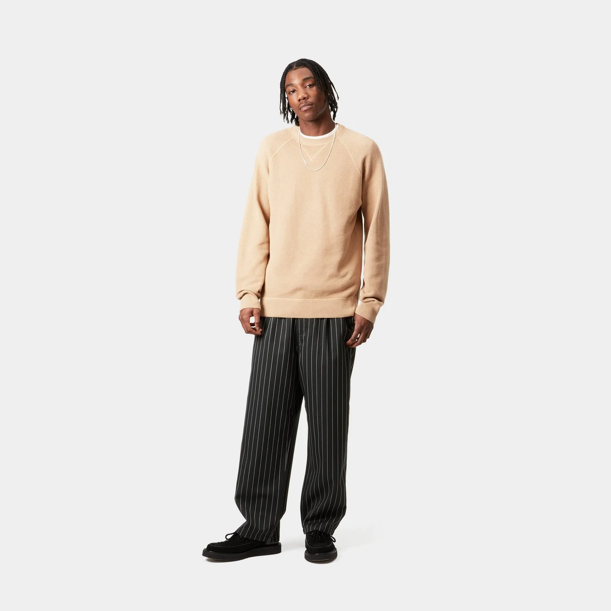 Seaton Pant | Black / Wax Seaton Stripe Carhartt WIP
