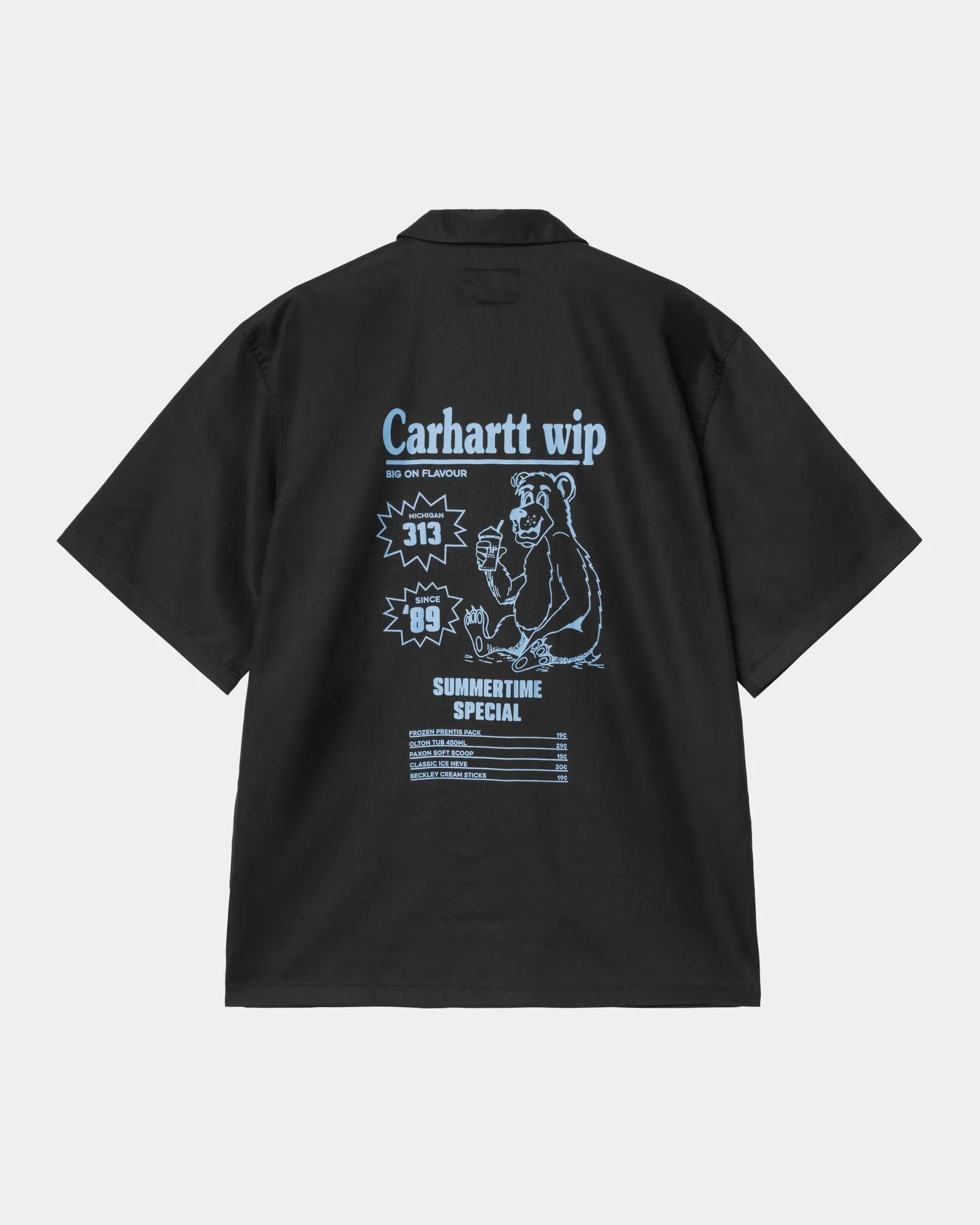 Short Sleeve Deli Shirt | Black / Bluebird Carhartt WIP