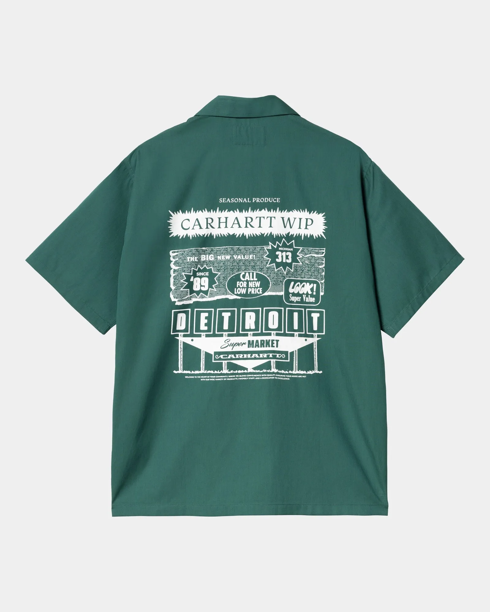 Short Sleeve Deli Shirt | Rainforest / White Carhartt WIP