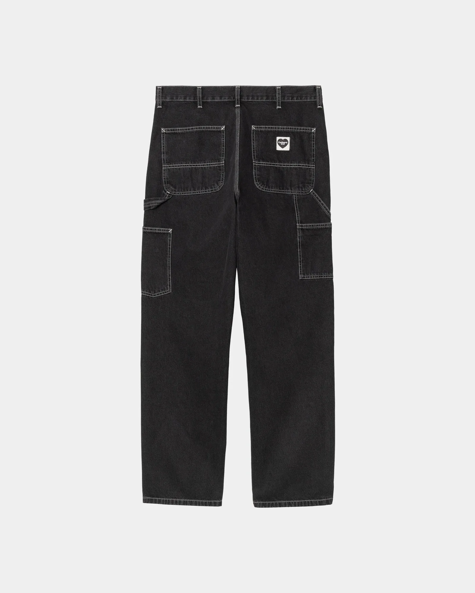Single Knee Heart Label Pant - Norco Denim | Black (stone washed) Carhartt WIP