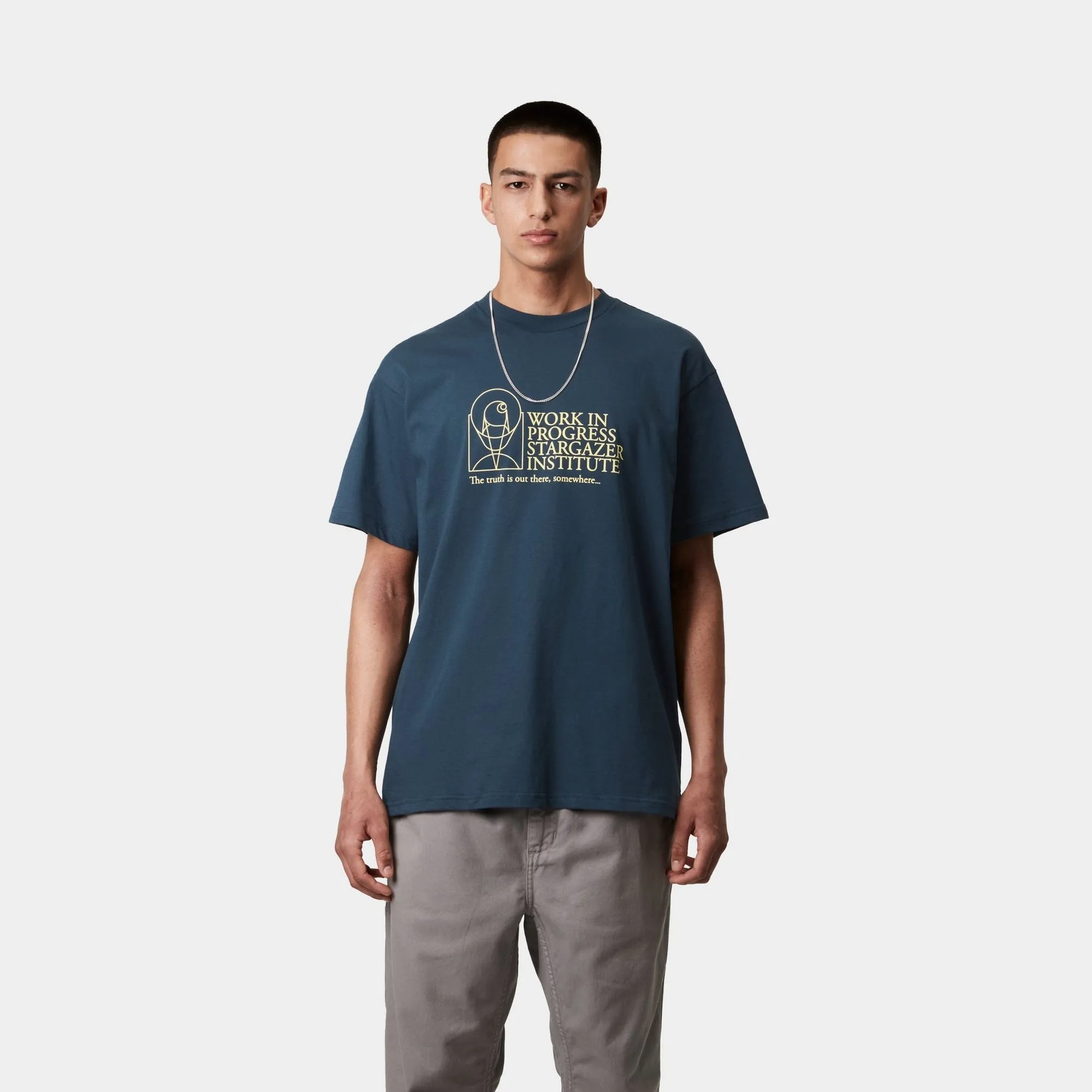 Stargazer T-Shirt | Dusky Blue / Yellow Carhartt WIP