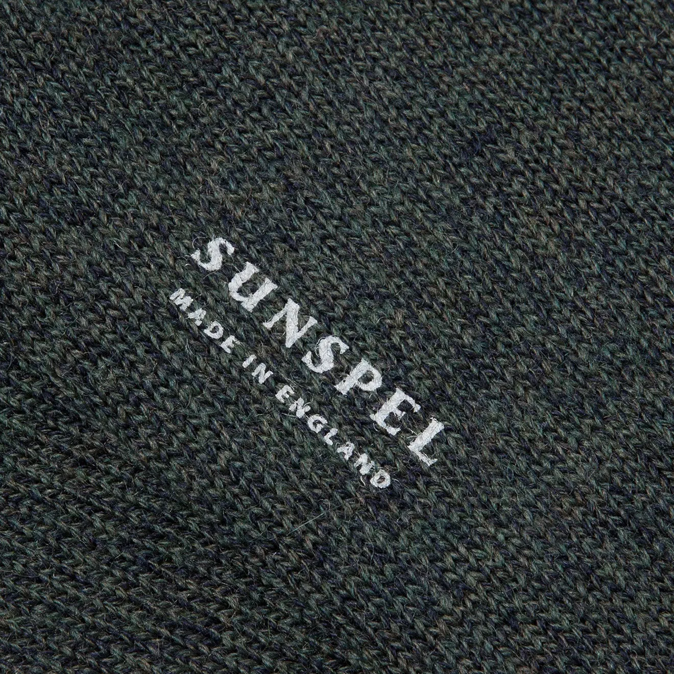 Sunspel Merino Wool Socks Dark Moss Twist