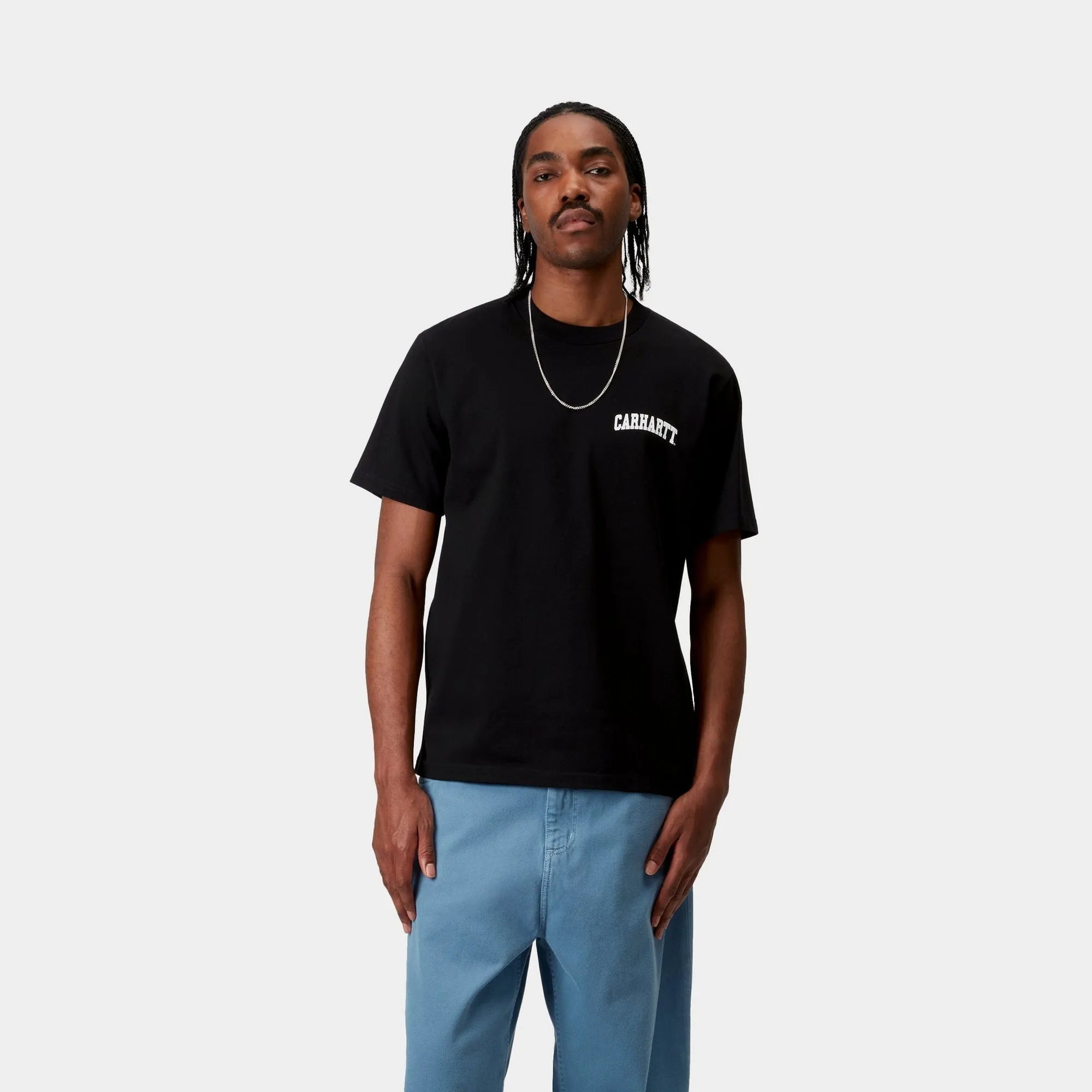 University Script T-Shirt | Black / White Carhartt WIP