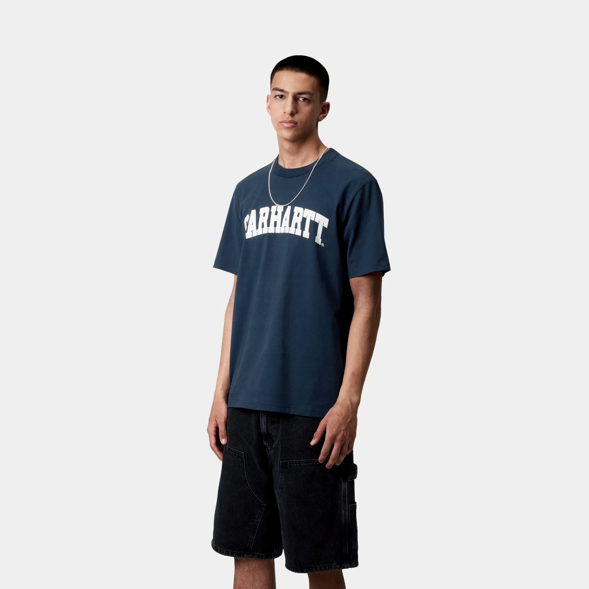 University T-Shirt | Ink / White Carhartt WIP