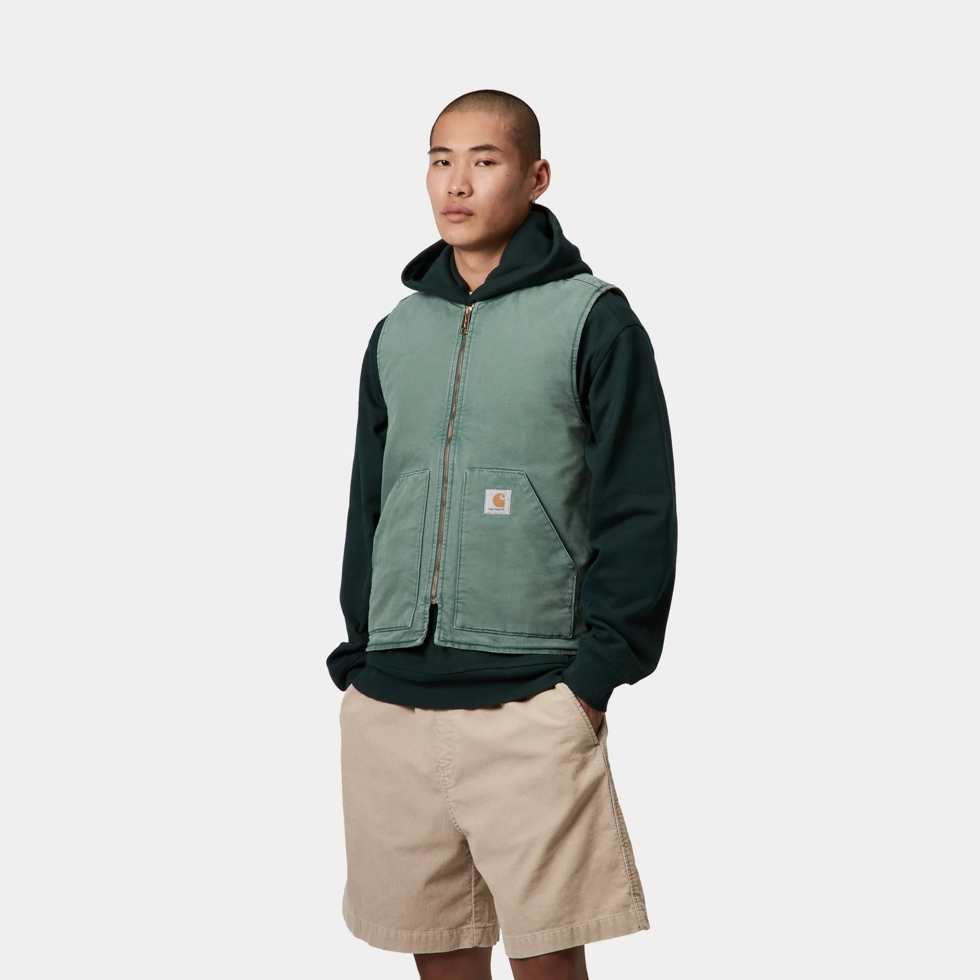 Vest (Spring) - Stone Canvas | Silver Pine Carhartt WIP