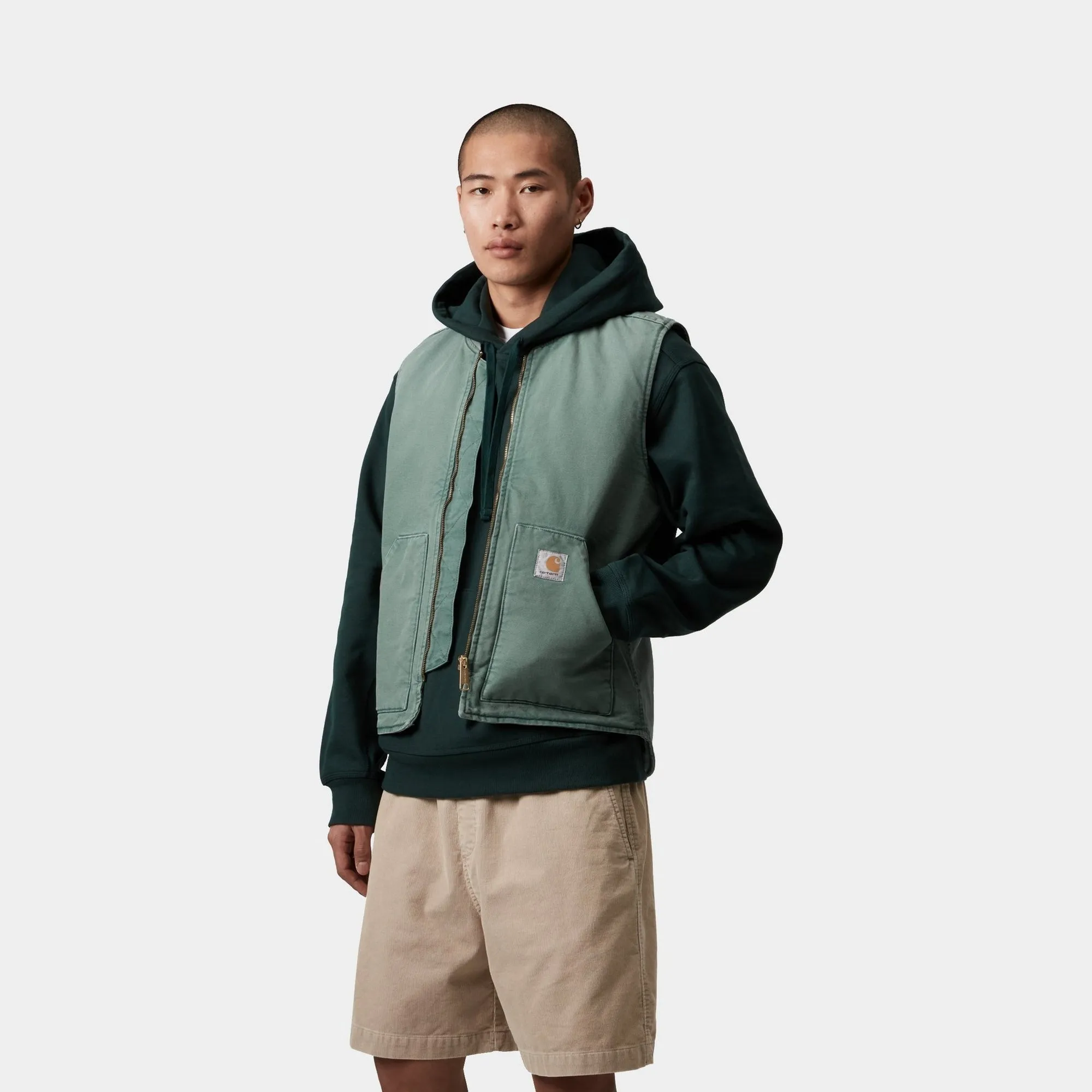Vest (Spring) - Stone Canvas | Silver Pine Carhartt WIP