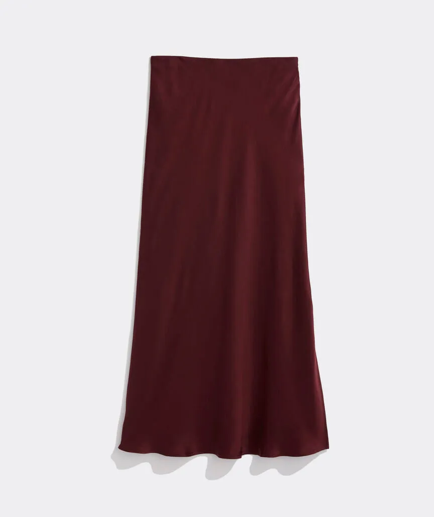 Vineyard Vines Women's Silky Slip Skirt - Crimson