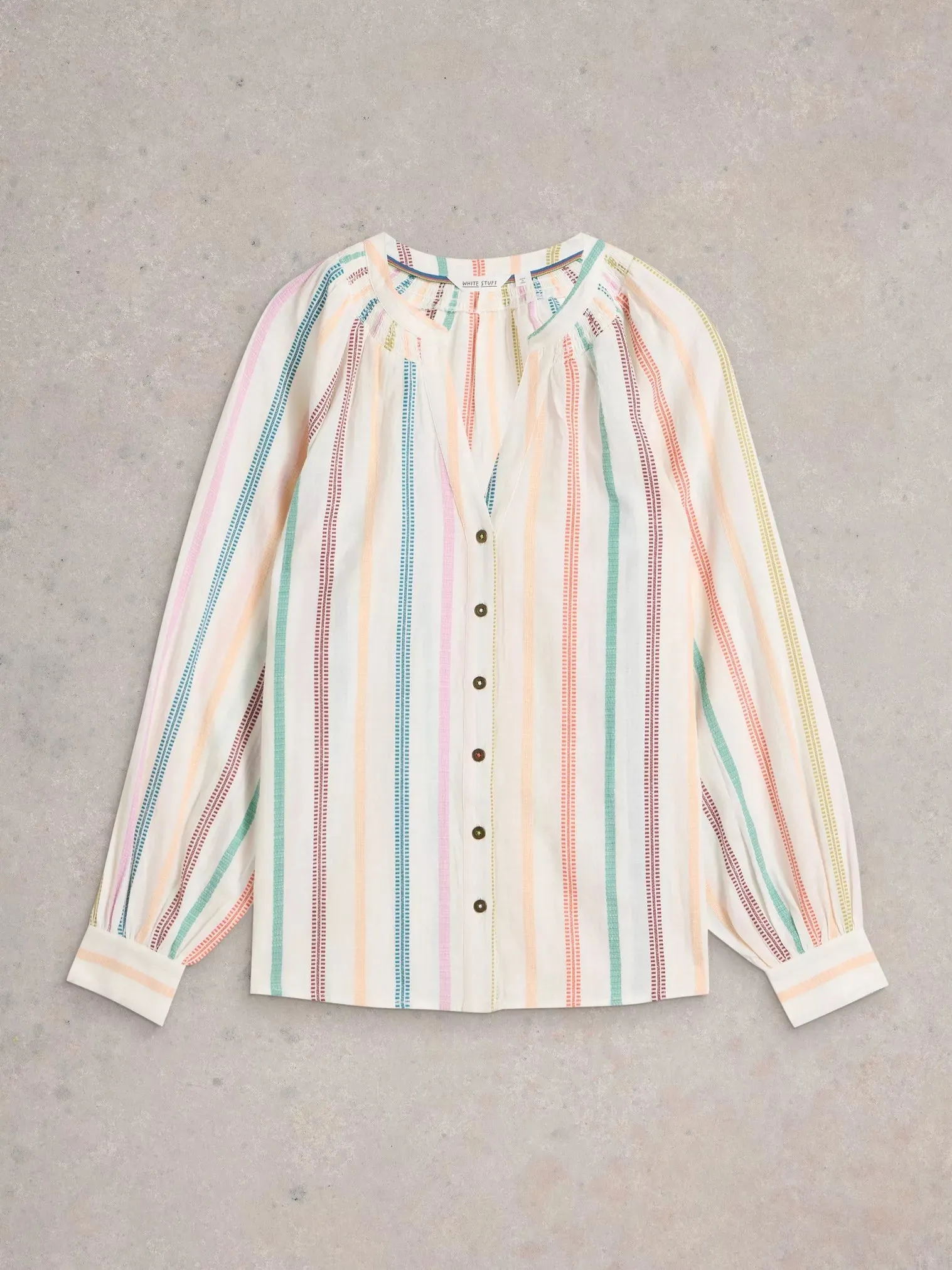 White Stuff Gilly Stripe Jaquard Top