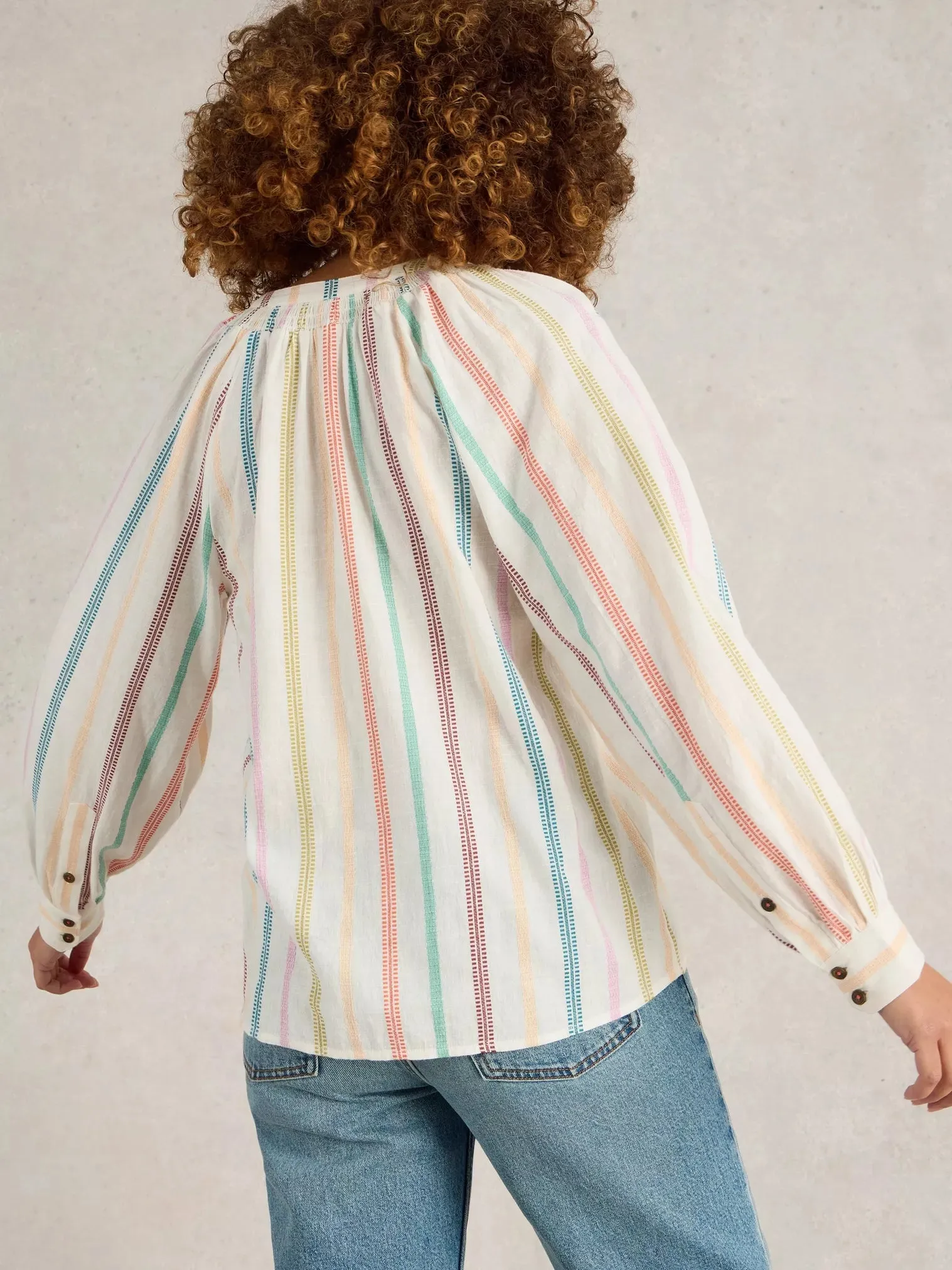 White Stuff Gilly Stripe Jaquard Top