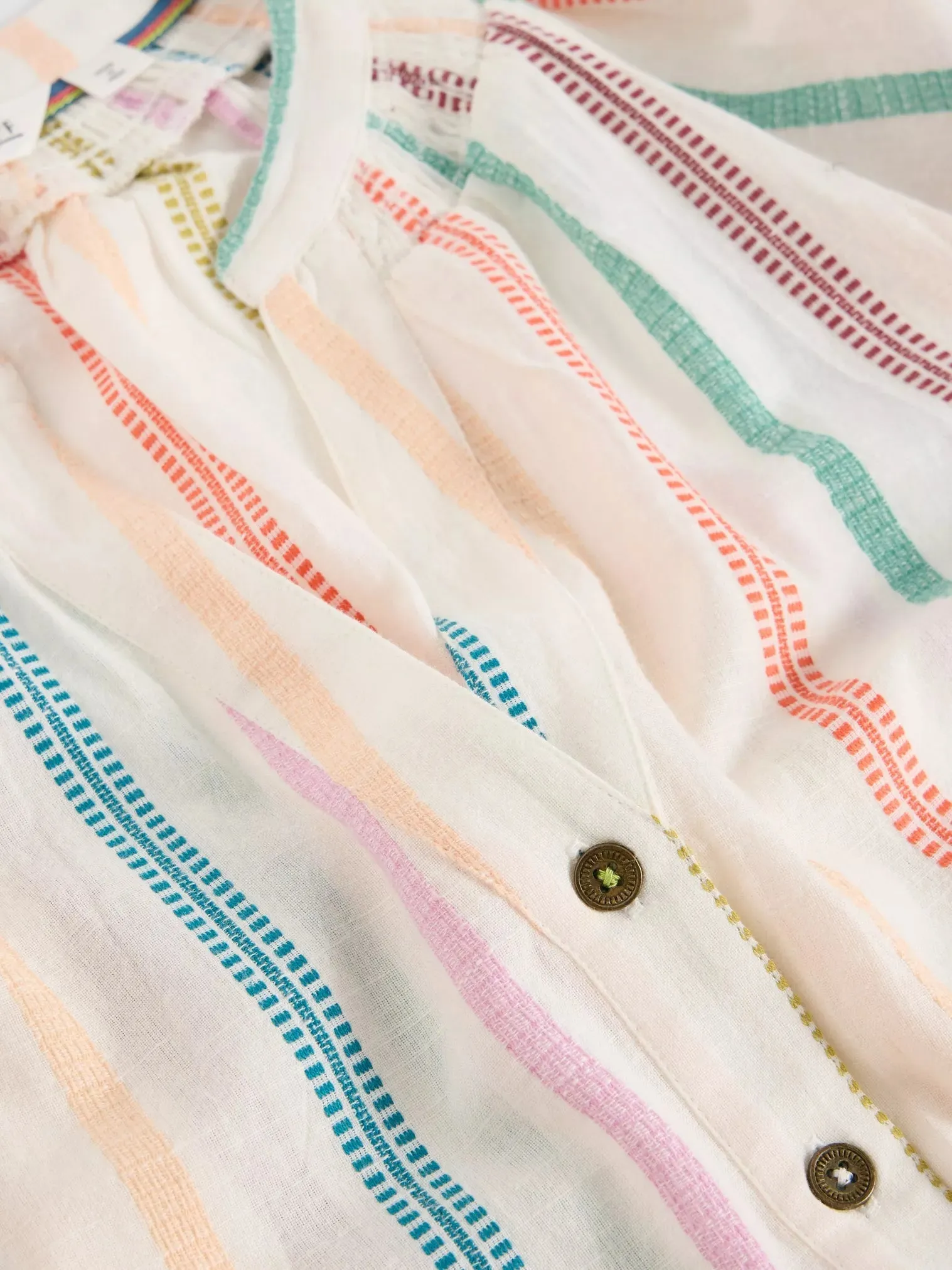 White Stuff Gilly Stripe Jaquard Top