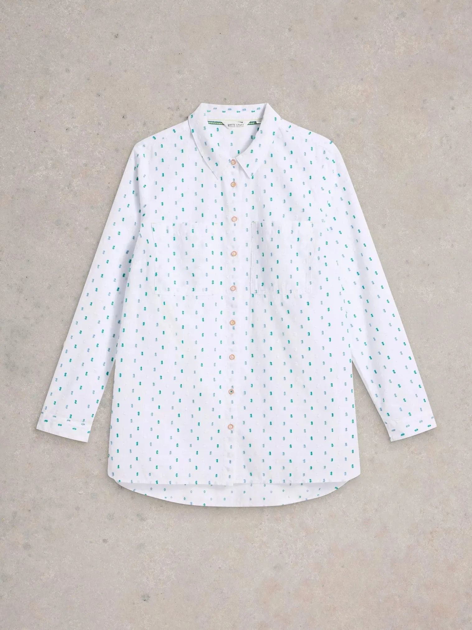 White Stuff Sophie Longline Cotton Shirt