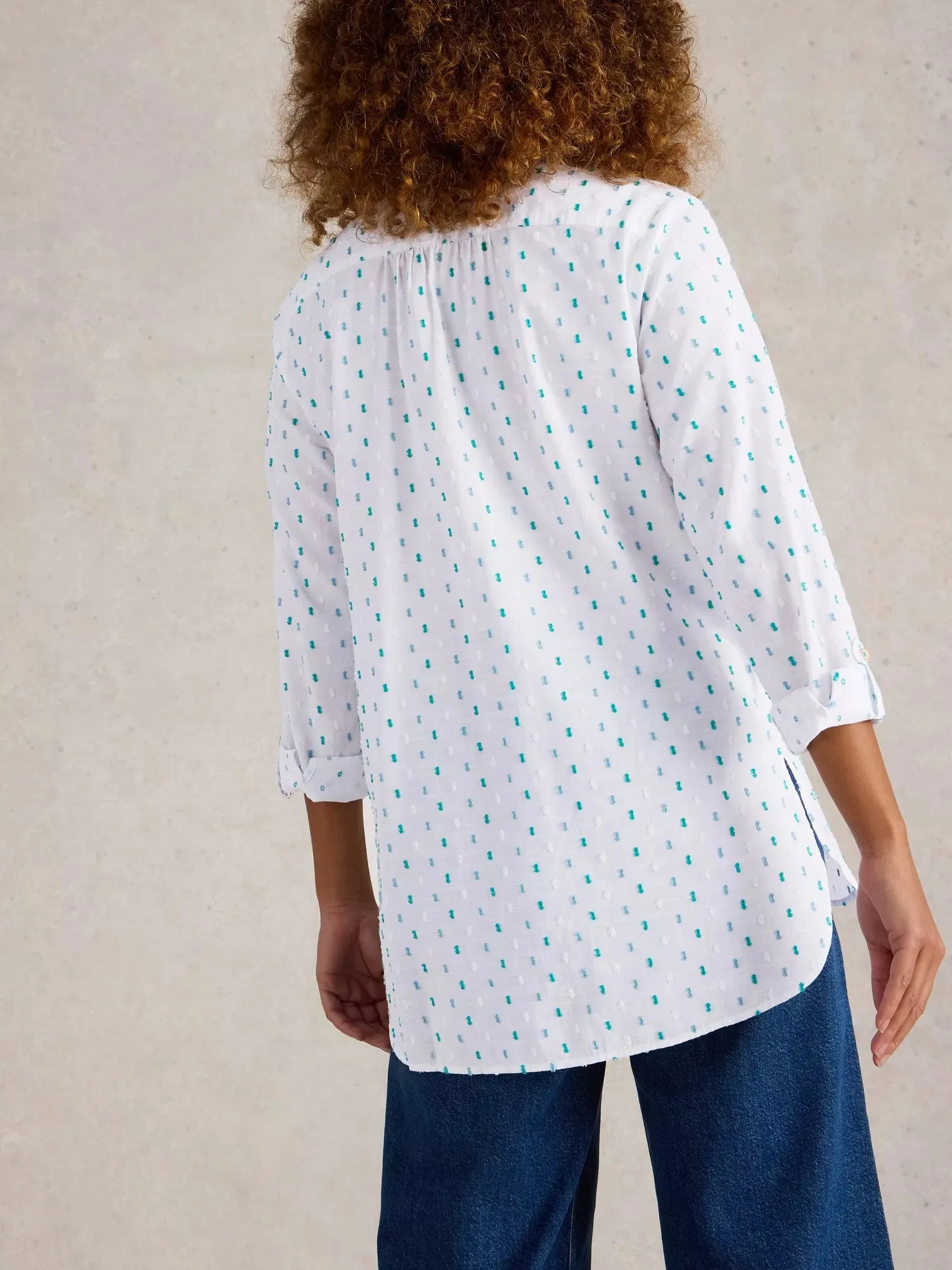 White Stuff Sophie Longline Cotton Shirt