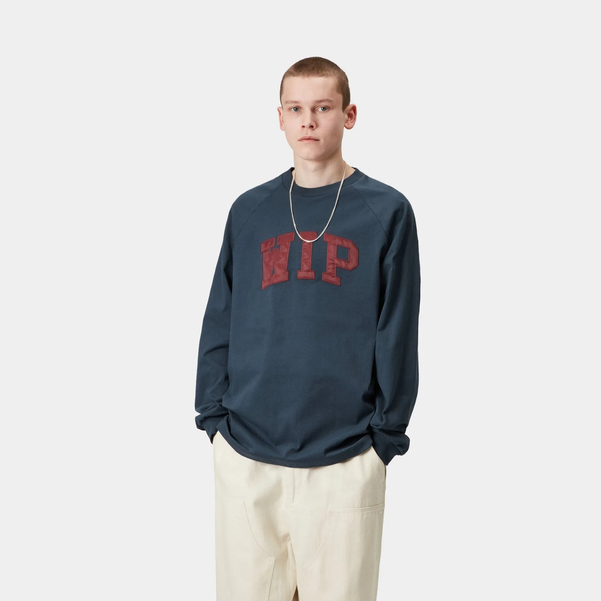 WIP Long Sleeve T-Shirt | Dusky Blue / Mulberry Carhartt WIP