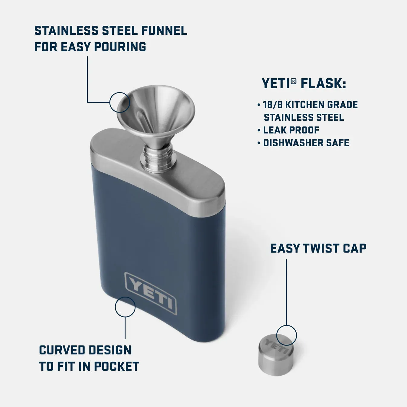 Yeti Rambler Flask - Stainless steel