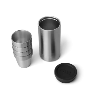 Yeti shot glasses & steel carrying case - Stainless steel