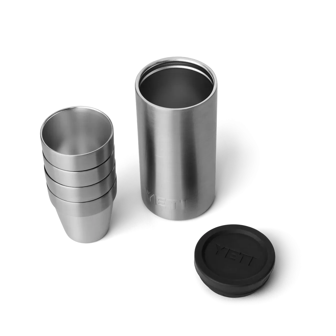 Yeti shot glasses & steel carrying case - Stainless steel
