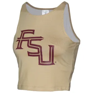 ZooZatz's Women's Stacked FSU Crop Tank - Gold